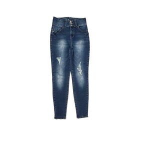 Secrets by David Vered High Narrow Waist Distressed Women's size 10 Blue Jeans